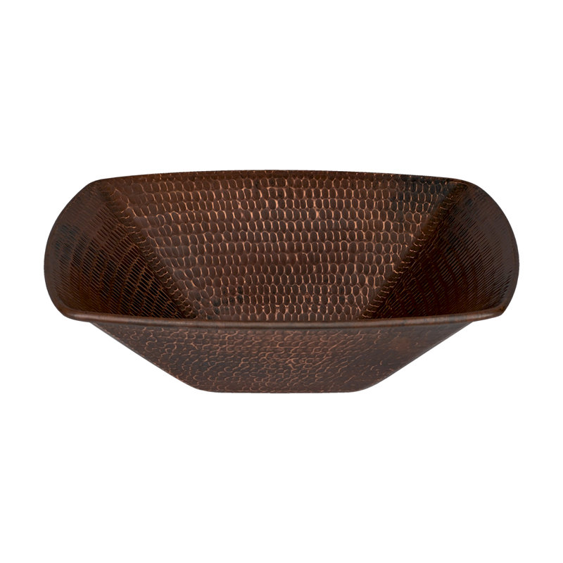 Premier Copper Products BSP5_VSQ14WDB-P Bathroom Sink And Drain Package