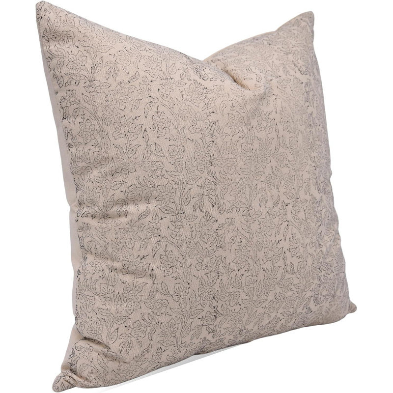  Housse de coussin en coton Floral, Carré, 18 po x 18 po