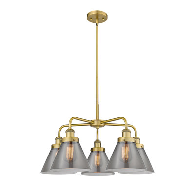 Lustre suspendu 5 lumières Cone