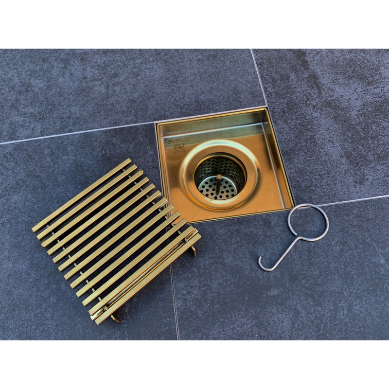 Drain de douche à carreler, Or brossé