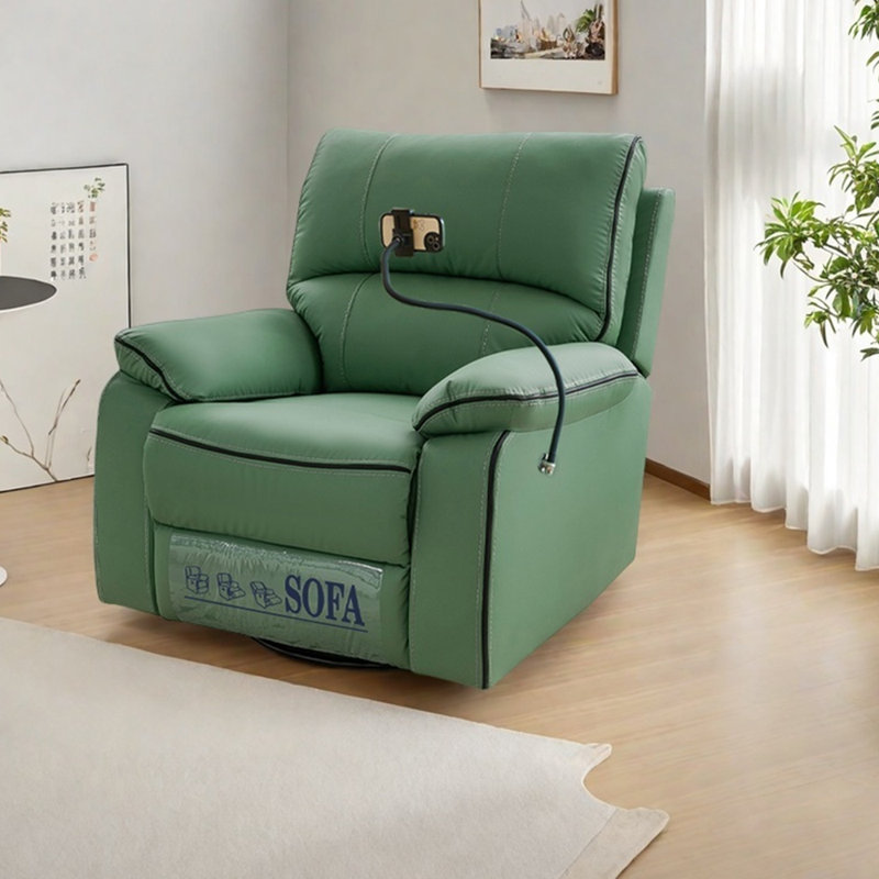 Fauteuil inclinable ergonomique en similicuir, Sarcelle