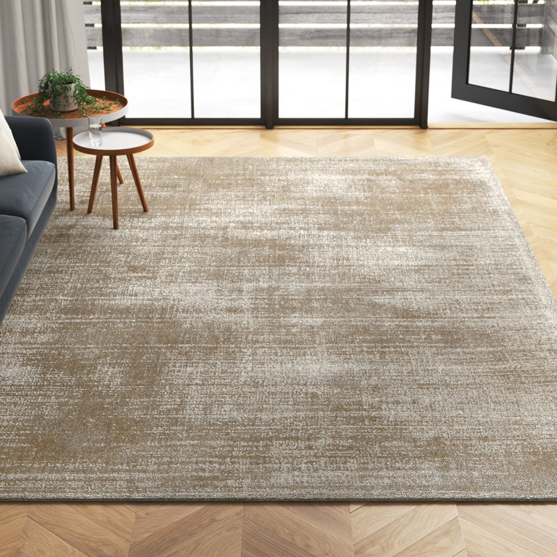 Tapis gris tissé à la main Asman, Rectangle 8 pi x 10 pi