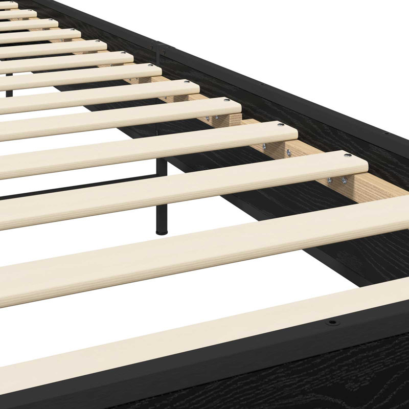 Bed Frame, Black Oak