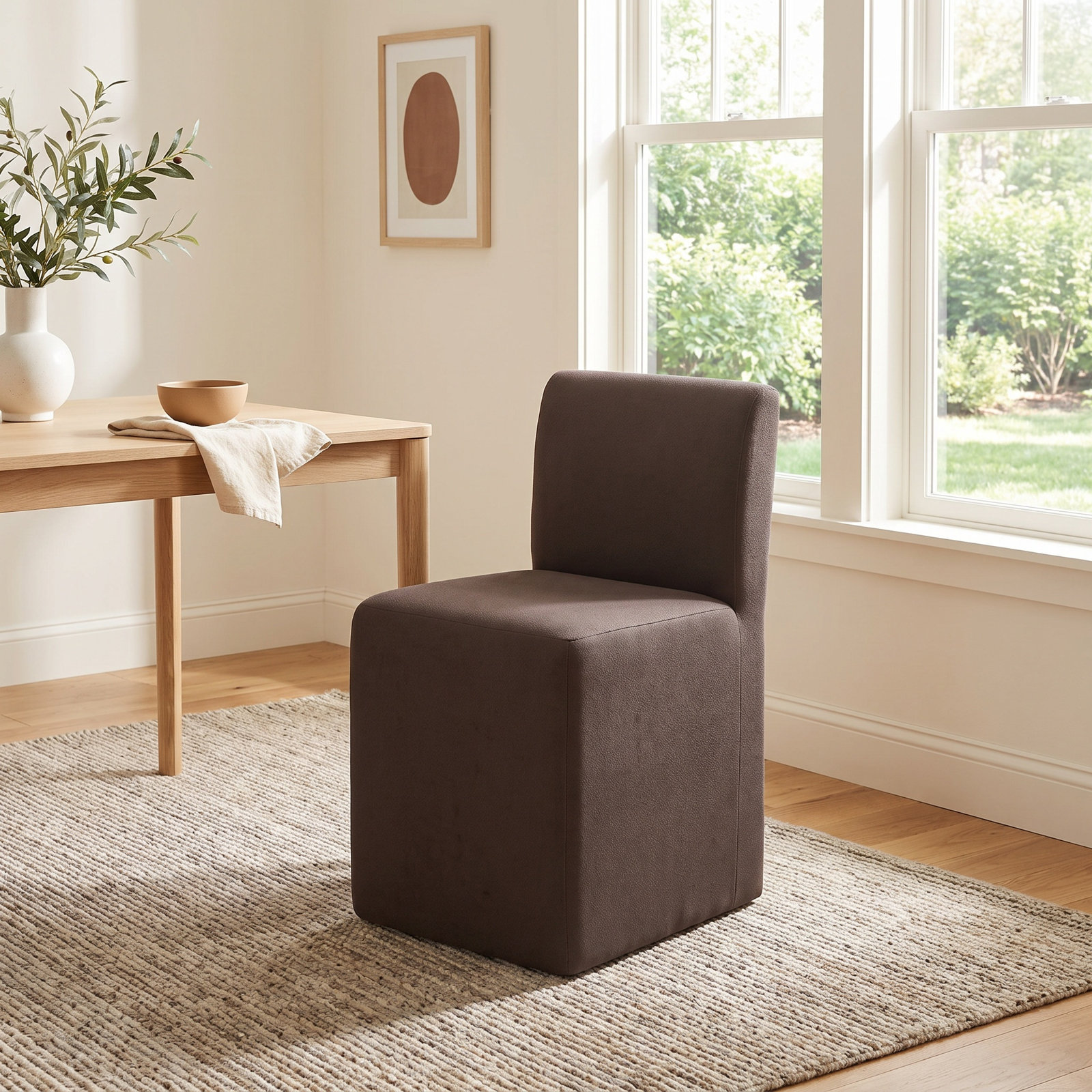 Mendy Dining Chair, Classic Chocolate Velvet