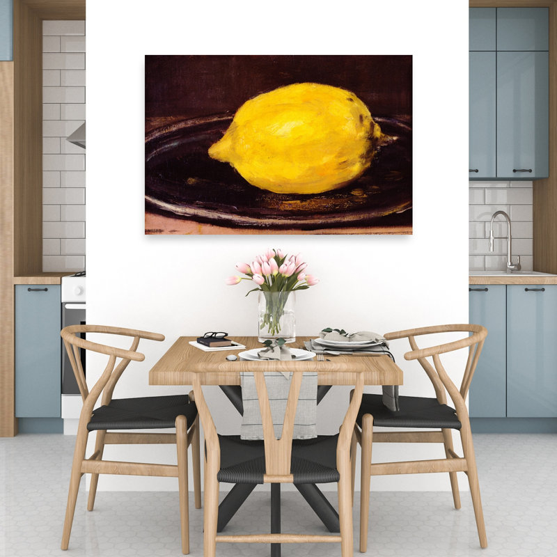 «The Lemon Classic Traditional Contemporary Fruit», reproduction d'art murale, H 32 po x l 48 po
