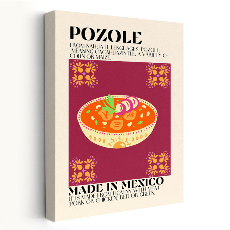 Pozole - Cuisine Design, Type Food Signs, Mexique, H 36 po x l 24 po