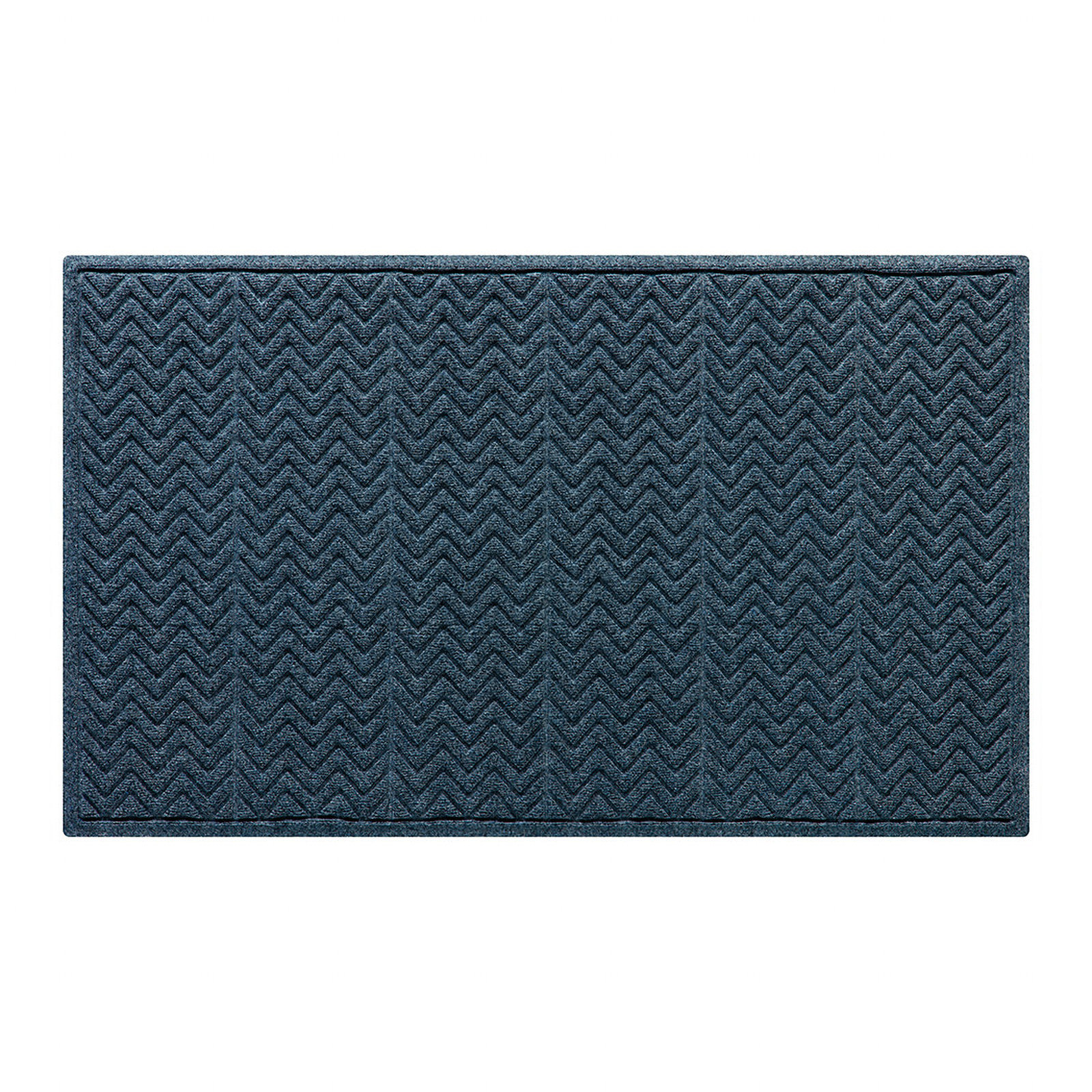 WaterHog Chevron Non-Slip Doormat, 36" W x 60" L, Navy