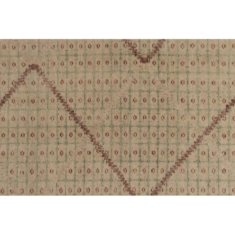 Distressed Homage Hand Knotted Wool Geometric Area Rug, Rectangle 14' x 20'