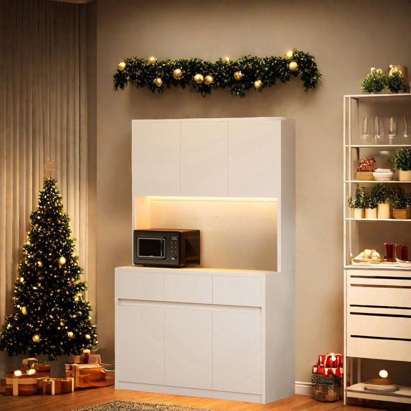178.1cm Kitchen Pantry, White