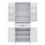 Armoire de rangement de salle de bain avec portes et tiroir, plusieurs espaces de rangement-181575388