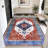 Living Room Rug 8x10 ft Blue and Red Area Rug Machine Washable Rug, Non Slip Vintage Rug Stain Resistant Indoor Large Carpet for Bedroom, Boho Rug, Distressed Retro Floor Rug for Classroom, Dorm, Dining Room-1055288504