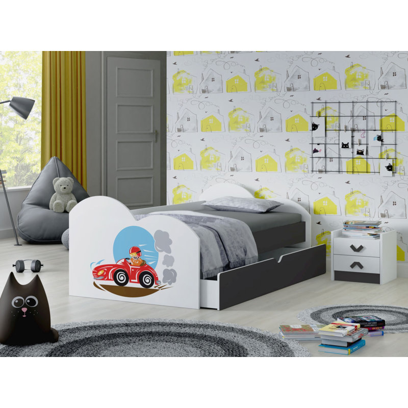 Kautz European Toddler (80 X 160cm) Cabin Bed Themed Beds with Storage Included, Graphite