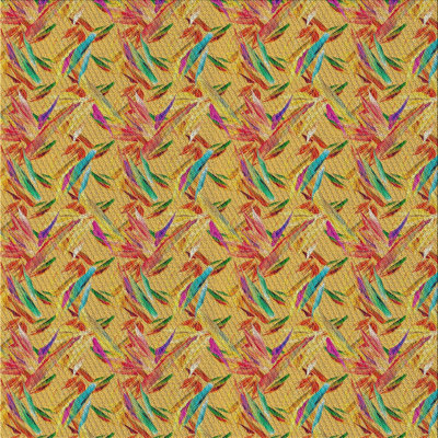 Tapis vert/rouge tissé à la machine