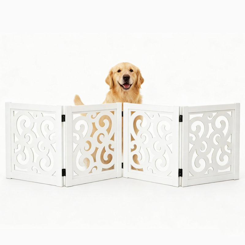 Barrière pour animaux 4 panneaux Ashfield & Harkness, Blanc
