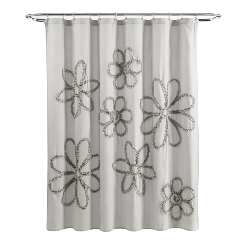 Rideau de douche Ruffle, Gris clair