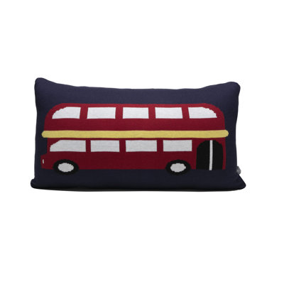 Cotton Blend Reversible Throw Pillow