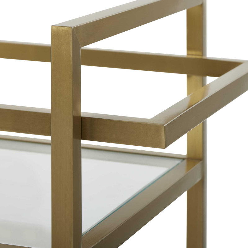 Uttermost Erena Brass Bar Cart