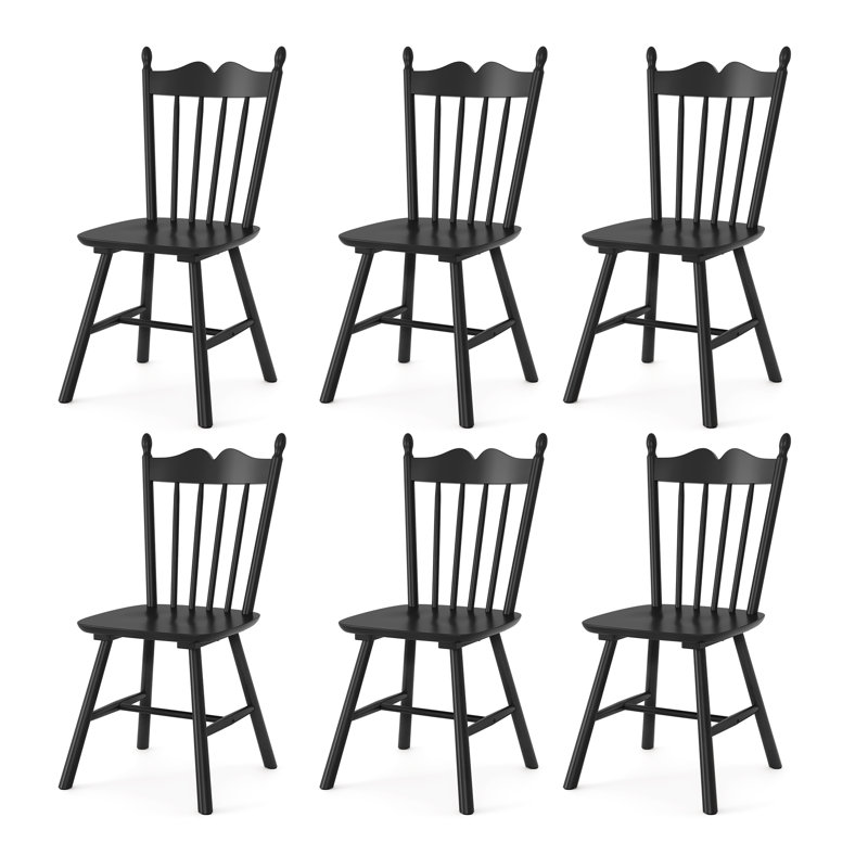 Ensemble de 6 chaises d'appoint Daisy, Noir