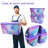 SIMPLYKLEEN Storage Totes with Lids 4PC - 14.5Gallon Colorful Printed Decorative Design Storage Boxes Storage Bins with Lids Plastic Storage Containers for Organizer Rainbow Unicorn