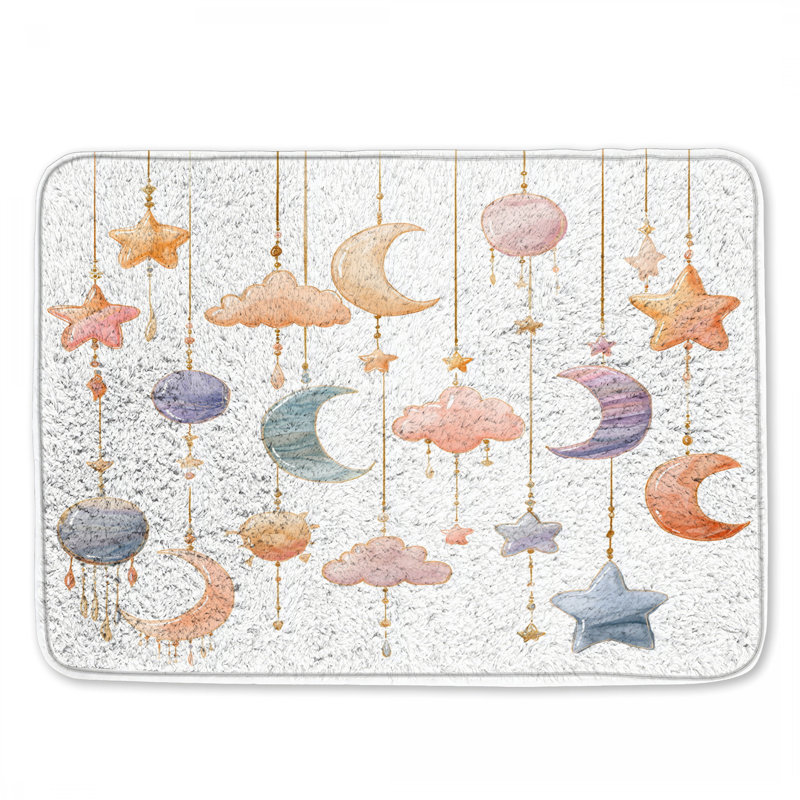 Tapis de bain Hanging Celestial Ornaments, L 24 po x L 17 po