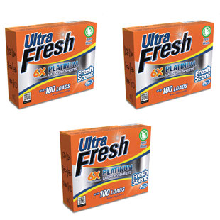 Ultra Fresh Platinum 6X Laundry Detergent Sheets with Fresh Scent, Set of 3 (Set of 3)