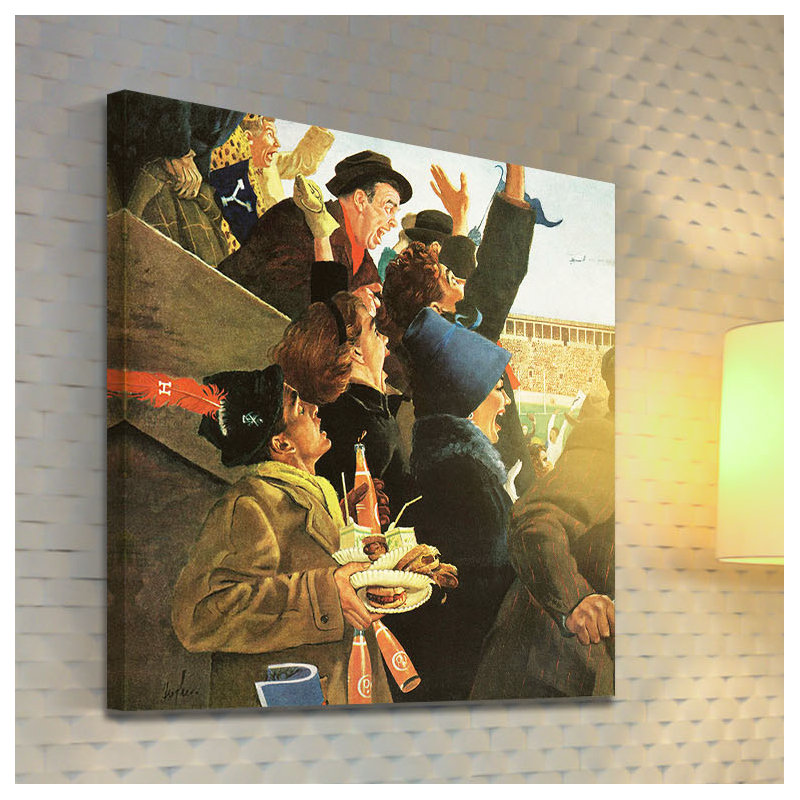 Yale Vs. Harvard by George Hughes - Wrapped Canvas Painting, 46cm H x 46cm W