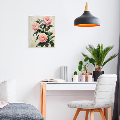 Plaque murale coquelicots peints roses, par Petal Prints Design
