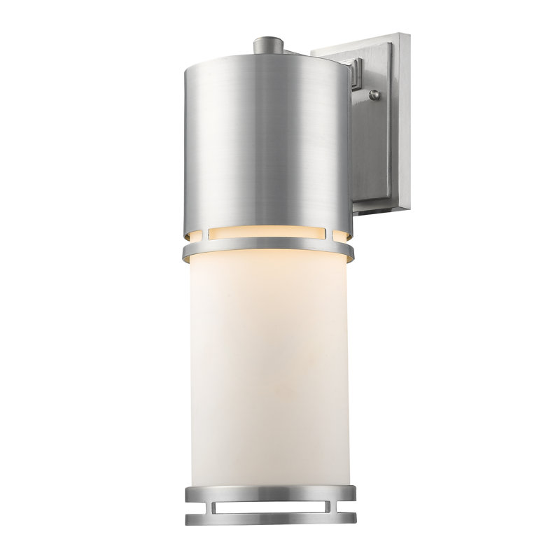 Baniya Glass LED Wall Light, Brushed Aluminum
