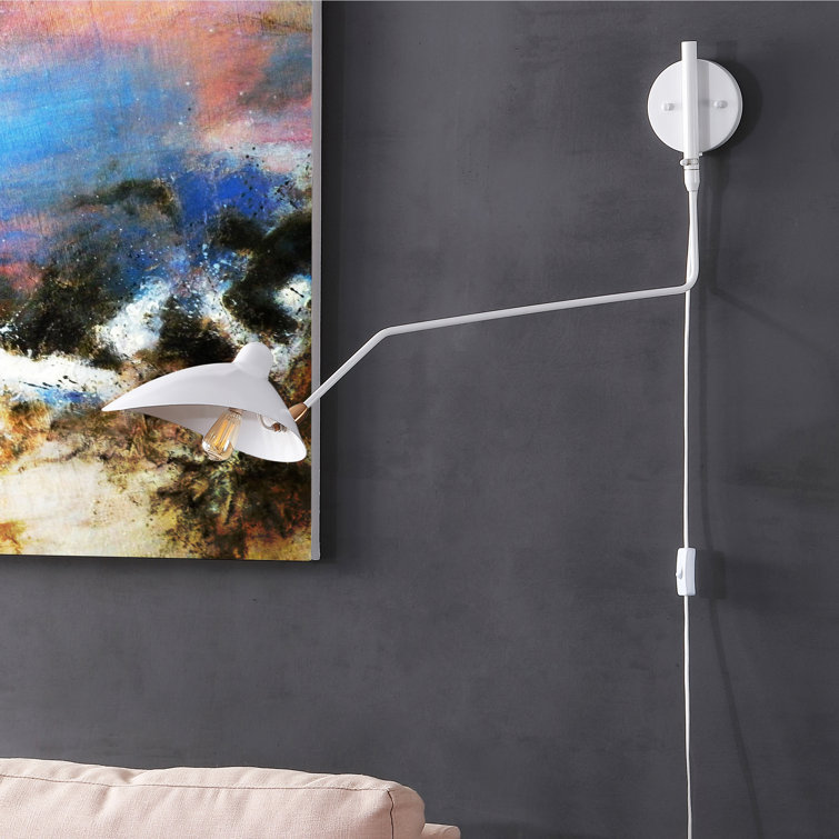 Varun Iron Plug-in Swing Arm Sconce