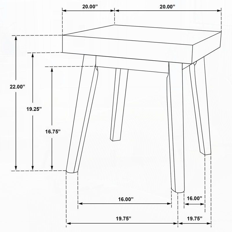 Table de bout carrée en bois