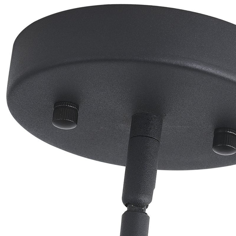 Luminaire suspendu style bougie noir 6 lumières Dat