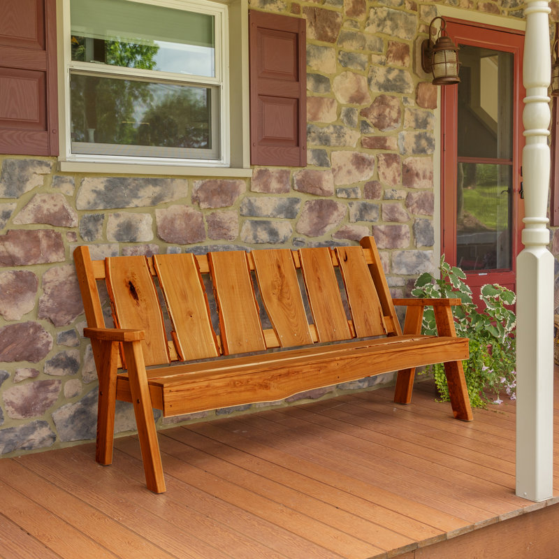 Banc de jardin en bois Lucille Timberland, Teinture cèdre