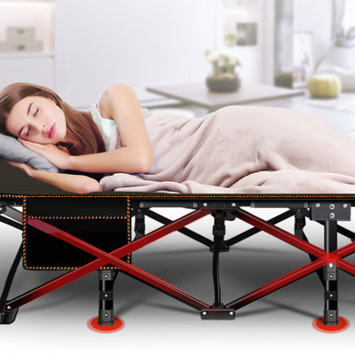 Lit de camp pliant avec matelas en coton pour lit de camp