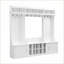 Hall d'entrée, rangement pour vestibule moderne 4 en 1 avec portemanteau, banc et amp; Casiers à chaussures, blanc | Blanc | Panneau de particules