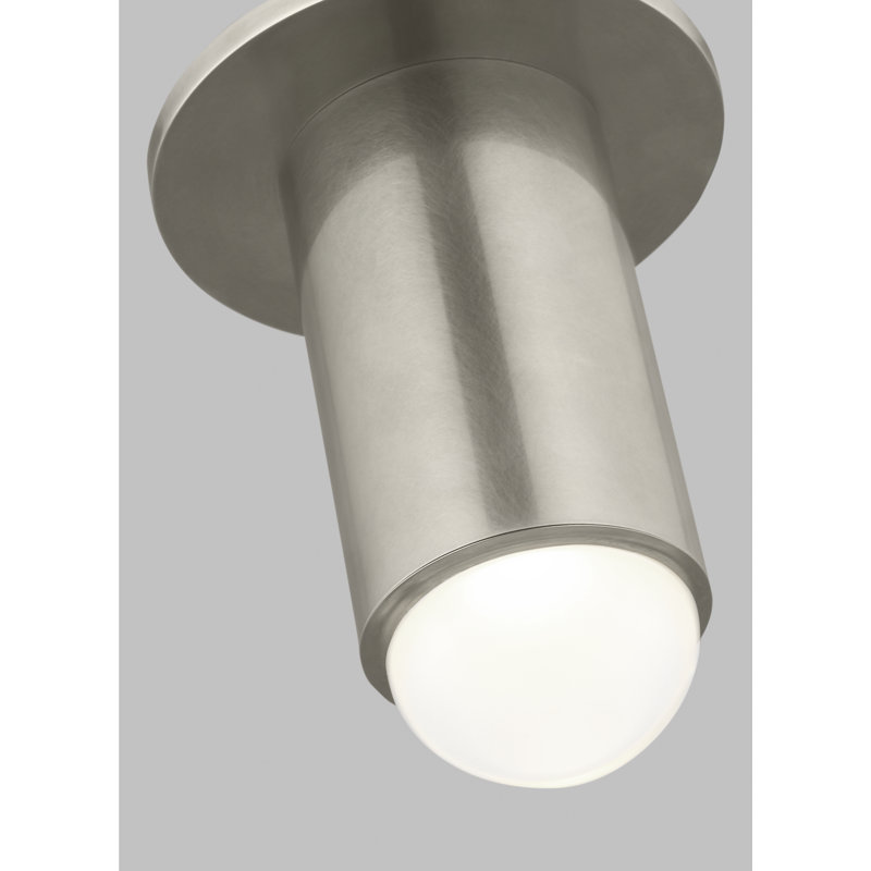 Ebell 1 - Light LED Flush Mount, Antique Nickel