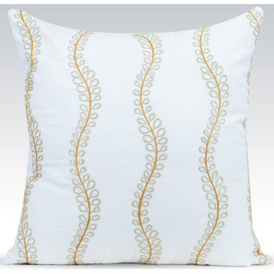 Ashley Embroidered Feather Throw Pillow