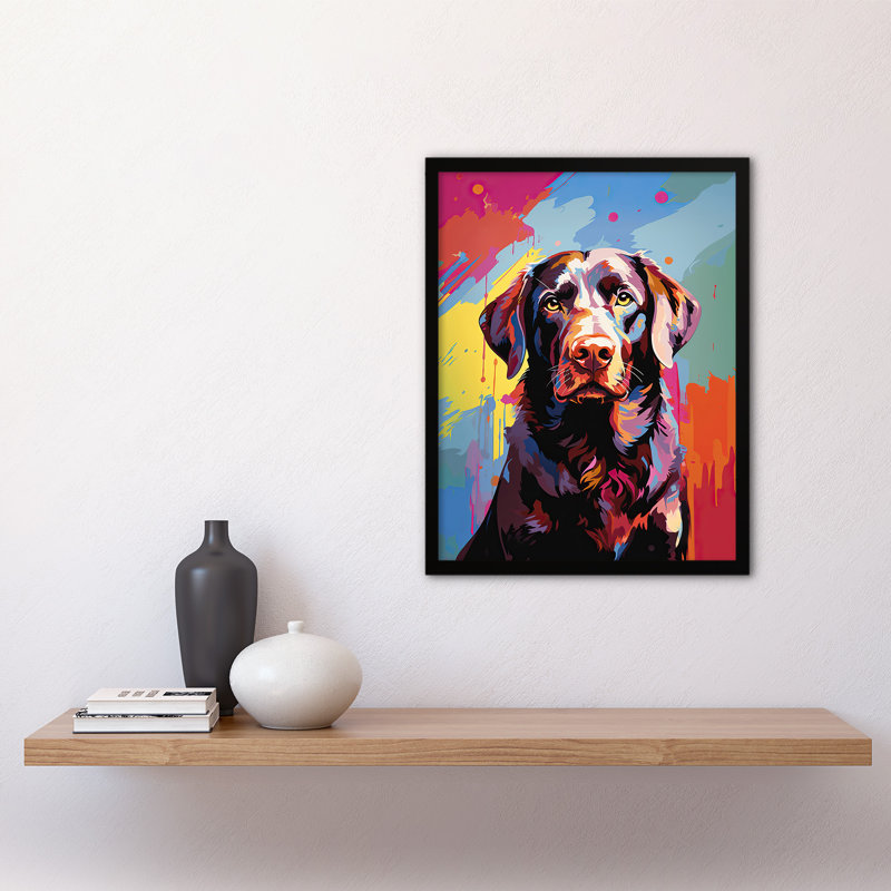 Chocolate Labrador Retriever Dog - Single Picture Frame Print