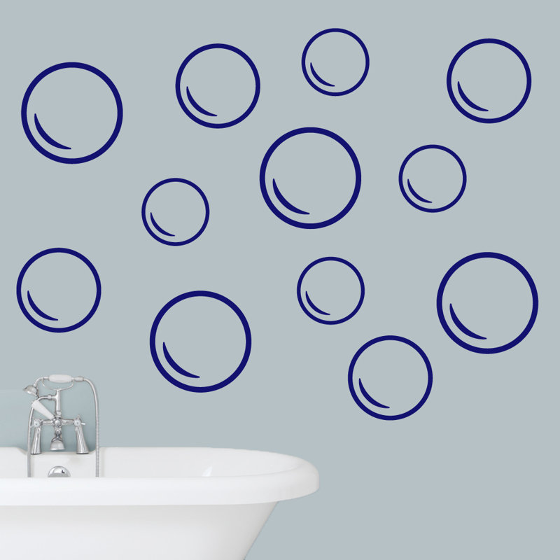 Adhésif décoratif bulles, Bleu marine