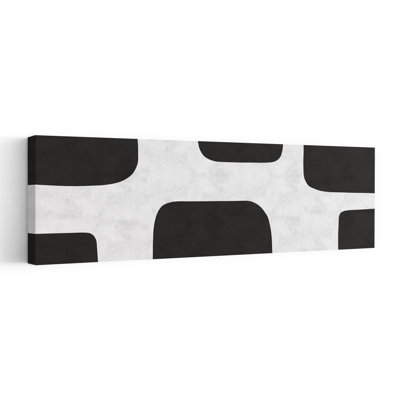 Monochrome Geometric Flow Abstract Bold Contemporary Wall Art