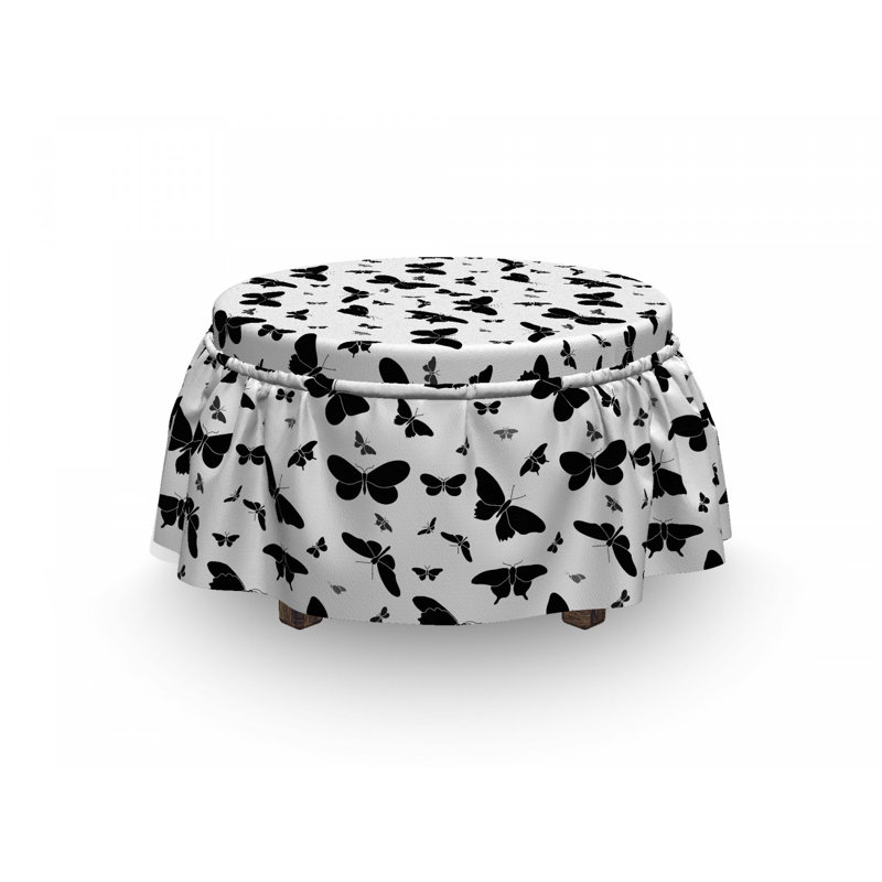 Housse pour repose-pieds coccinelle monochrome