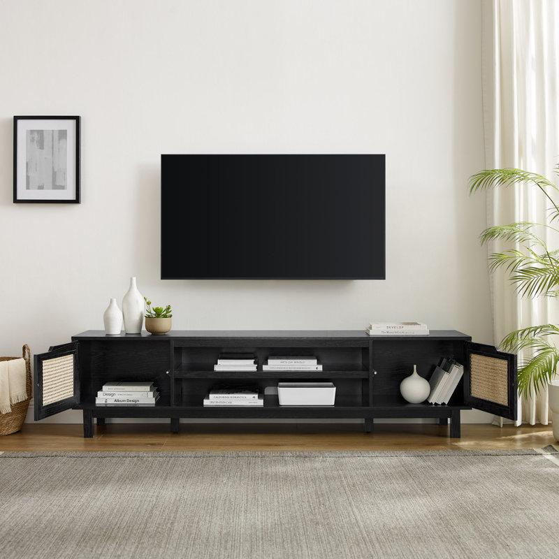 Petoskey 70" 2-Door TV Stand for TVs up to 80", Black
