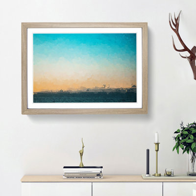 Croatia From a Distance in Abstract - Picture Frame Graphic Art Print on MDF