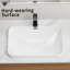 Lavabo de salle de bain encastré en céramique 22,05 po x 15,36 po x 6,7 po - vasque en porcelaine blanche, conception sans couture pour comptoir de meuble-lavabo-126237270