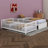 Daybed With Fence Guardrails And 2 Drawers, Split Into Independent Floor Bed & Daybed-773129483-780939163