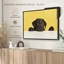 Adorable impression sur toile de laboratoire noir-580313770