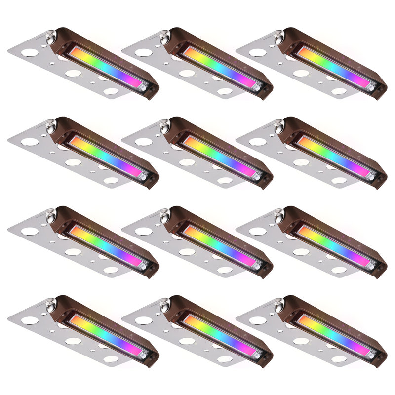 Multi-Color LED Hardscape Pathway Light Low Voltage, Medium - 7" H x 7" W x 7"D