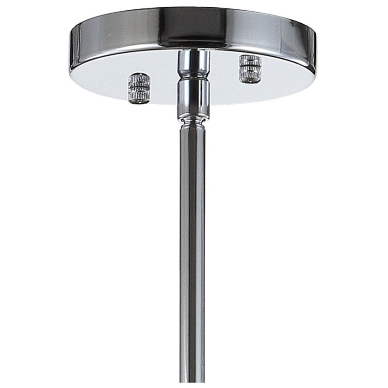 Luminaire suspendu simple à 1 lumière Gumbranch, Chrome