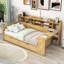 Lit de jour multifonctionnel en bois avec tablettes, tiroirs et bureau Crompton-1471862492-1471862491