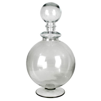Bouteille avec bouchon, verre