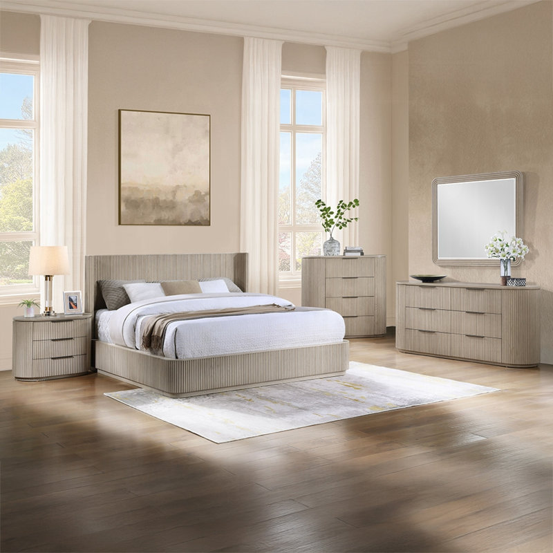Ensemble de chambre à coucher 5 pièces Froelich, Très grand